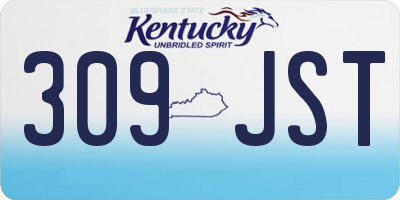 KY license plate 309JST