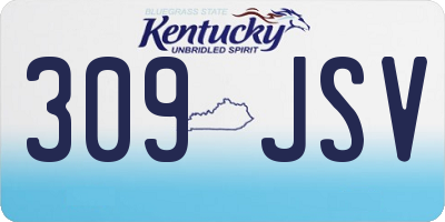KY license plate 309JSV
