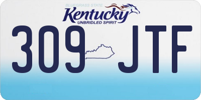 KY license plate 309JTF