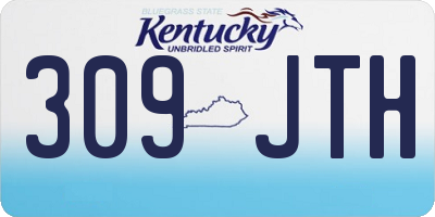 KY license plate 309JTH