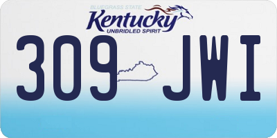 KY license plate 309JWI