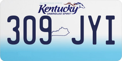 KY license plate 309JYI