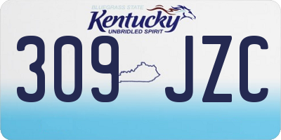 KY license plate 309JZC