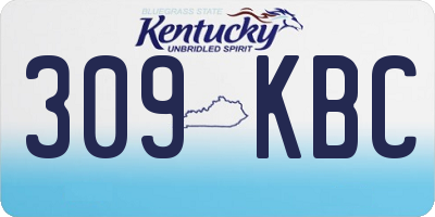 KY license plate 309KBC