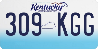 KY license plate 309KGG