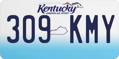 KY license plate 309KMY