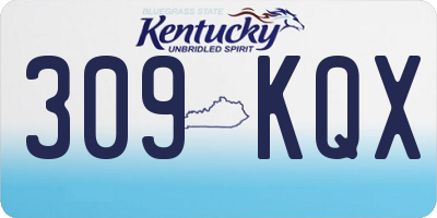 KY license plate 309KQX