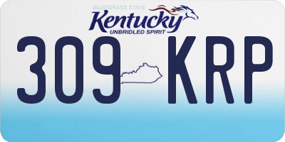 KY license plate 309KRP