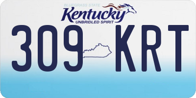 KY license plate 309KRT