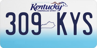 KY license plate 309KYS