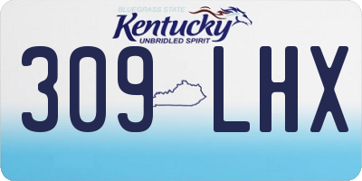 KY license plate 309LHX