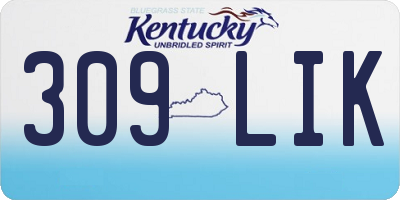 KY license plate 309LIK