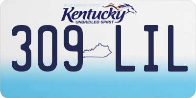 KY license plate 309LIL