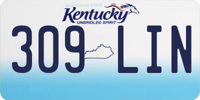KY license plate 309LIN