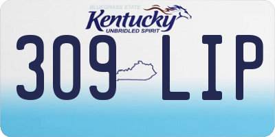 KY license plate 309LIP