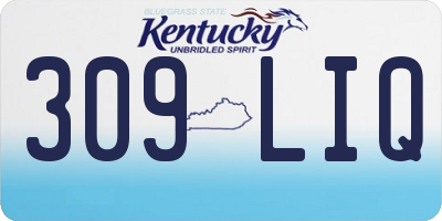 KY license plate 309LIQ