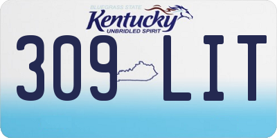 KY license plate 309LIT