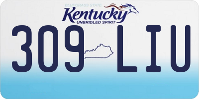 KY license plate 309LIU