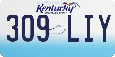 KY license plate 309LIY