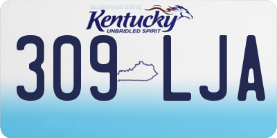 KY license plate 309LJA
