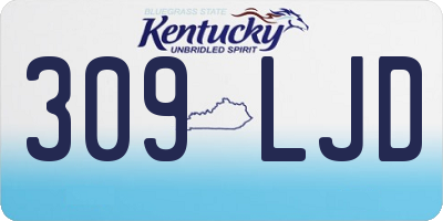 KY license plate 309LJD