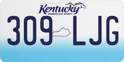 KY license plate 309LJG