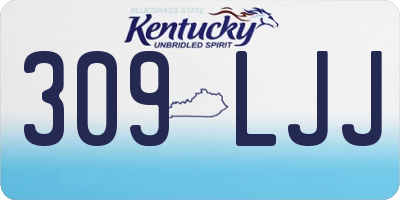 KY license plate 309LJJ