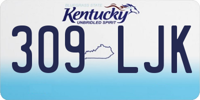 KY license plate 309LJK