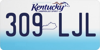 KY license plate 309LJL