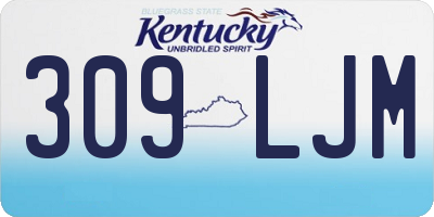 KY license plate 309LJM