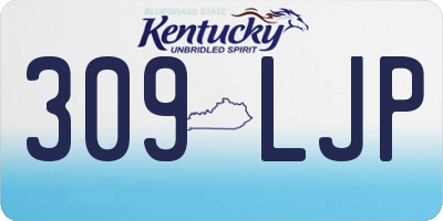 KY license plate 309LJP