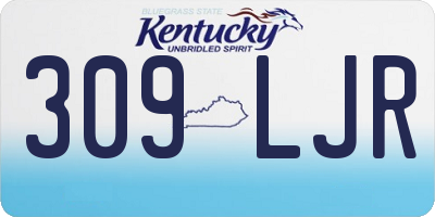 KY license plate 309LJR