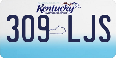 KY license plate 309LJS