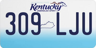 KY license plate 309LJU