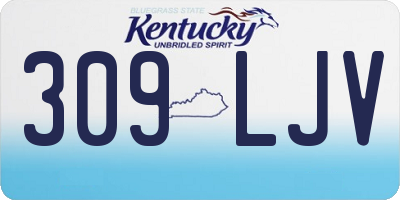 KY license plate 309LJV