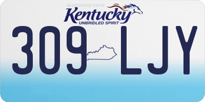 KY license plate 309LJY