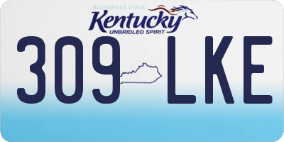 KY license plate 309LKE