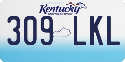 KY license plate 309LKL