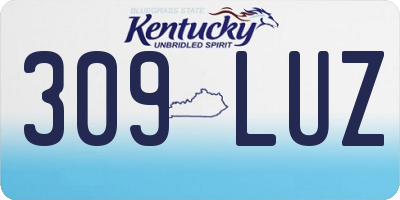 KY license plate 309LUZ