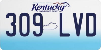 KY license plate 309LVD