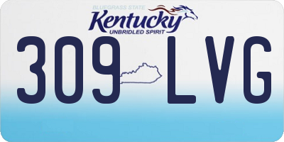 KY license plate 309LVG