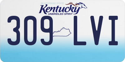 KY license plate 309LVI
