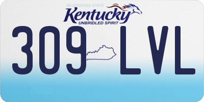 KY license plate 309LVL