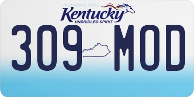 KY license plate 309MOD