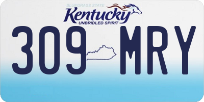 KY license plate 309MRY
