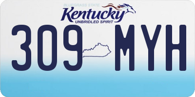 KY license plate 309MYH