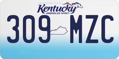 KY license plate 309MZC