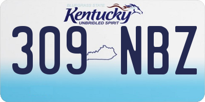 KY license plate 309NBZ