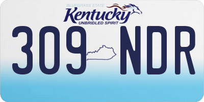 KY license plate 309NDR