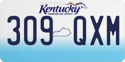 KY license plate 309QXM